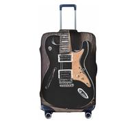 GQSZCYHLKL Housse de protection élégante pour valise de guitare musicale avec impression double face, design élastique pour un ajustement sûr et une protection contre les rayures, blanc, S