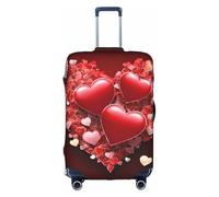 GQSZCYHLKL Housse de protection élégante pour valise de Saint-Valentin avec impression double face, design élastique pour un ajustement sûr et une protection contre les rayures, blanc, S