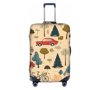 GQSZCYHLKL Housse de protection élégante pour valise de voiture et vélo avec impression double face, design élastique pour un maintien sûr et une protection contre les rayures, blanc, L