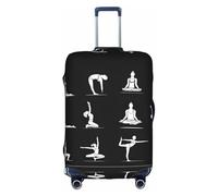 GQSZCYHLKL Housse de protection élégante pour valise de yoga avec impression double face, design élastique pour un ajustement sûr et une protection contre les rayures, blanc, S