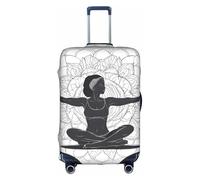 GQSZCYHLKL Housse de protection élégante pour valise de yoga et méditation avec impression double face, design élastique pour un ajustement sûr et une protection contre les rayures, blanc, M
