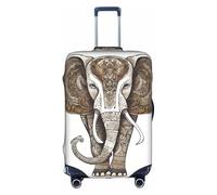 GQSZCYHLKL Housse de protection élégante pour valise éléphant avec impression double face, design élastique pour un maintien sûr et une protection contre les rayures, blanc, M