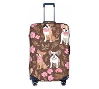 GQSZCYHLKL Housse de protection élégante pour valise, motif bulldogs anglais, avec impression double face, design élastique pour un ajustement sûr et une protection contre les rayures, blanc, M
