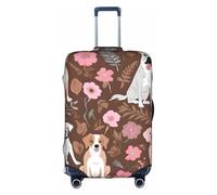 GQSZCYHLKL Housse de protection élégante pour valise, motif bulldogs anglais, avec impression double face, design élastique pour un ajustement sûr et une protection contre les rayures, blanc, XL