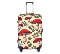 GQSZCYHLKL Housse de protection élégante pour valise, motif champignons rouges avec impression double face, design élastique pour un maintien sûr et une protection contre les rayures, blanc, S