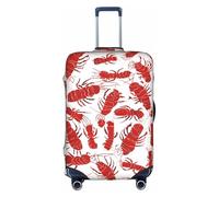 GQSZCYHLKL Housse de protection élégante pour valise, motif homard rouge, avec impression double face, design élastique pour un ajustement sûr et une protection contre les rayures, blanc, XL