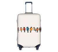 GQSZCYHLKL Housse de protection élégante pour valise motif oiseau coloré avec impression double face, design élastique pour un ajustement sûr et une protection contre les rayures, blanc, XL