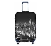 GQSZCYHLKL Housse de protection élégante pour valise New York avec impression double face, design élastique pour un maintien sûr et une protection contre les rayures, blanc, S