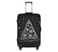GQSZCYHLKL Housse de protection élégante pour valise Pizza Constellation avec impression double face, design élastique pour un ajustement sûr et une protection contre les rayures, blanc, S