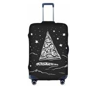 GQSZCYHLKL Housse de protection élégante pour valise Pizza Constellation avec impression double face, design élastique pour un ajustement sûr et une protection contre les rayures, blanc, M