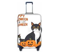 GQSZCYHLKL Housse de valise Happy Halloween-Day-Trick-Or-Treat élégante avec impression double face, design élastique pour un ajustement sûr et une protection contre les rayures, blanc, S