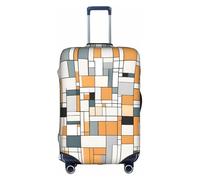 GQSZCYHLKL Housse de valise moderne du milieu du siècle - Housse de protection élégante avec impression double face, design élastique pour un ajustement sûr et une protection contre les rayures, blanc