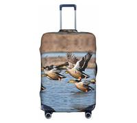 GQSZCYHLKL Mallard Ducks Housse de protection élégante pour sac de voyage avec impression double face, design élastique pour un maintien sûr et une protection contre les rayures, blanc, M