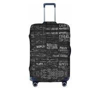 GQSZCYHLKL Programmer Code Valise Housse de Protection Sac de Voyage Housse de Protection avec Impression Double Face Design Élastique pour un Maintien Sécurisé et Protection Anti-Rayures, blanc, L