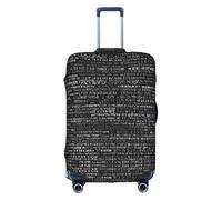 GQSZCYHLKL Programmer Code Valise Housse de Protection Sac de Voyage Housse de Protection avec Impression Double Face Design Élastique pour un Maintien Sécurisé et Protection Anti-Rayures, blanc, L