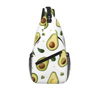 GQSZCYHLKL Sac à bandoulière décontracté à imprimé avocat pour homme avec design multi-poches - Sac avant léger et spacieux pour les voyages, le travail et un usage quotidien, Noir , Taille unique
