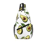 GQSZCYHLKL Sac à bandoulière décontracté à imprimé avocat pour homme avec design multi-poches - Sac avant léger et spacieux pour les voyages, le travail et un usage quotidien, Noir , Taille unique