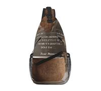 GQSZCYHLKL Sac à bandoulière décontracté avec citations inspirantes pour homme avec design multi-poches - Sac avant léger et spacieux pour les voyages, le travail et un usage quotidien, Noir , taille