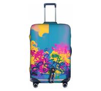 GQSZCYHLKL Scrawled-Upon Wall Valise Housse de protection élégante avec impression double face, design élastique pour un maintien sûr et une protection contre les rayures, blanc, M
