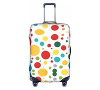 GQSZCYHLKL Twister Housse de protection élégante pour valise à pois avec impression double face, design élastique pour un maintien sûr et une protection contre les rayures, blanc, M