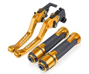 GQUIKGW Remplacer Pour SUZUKI TL1000 R TL1000R 1998-2003 2002 2001 2000 1999 Moto CNC Réglable De Frein Levier D'embrayage Main Bar Poignée(Gold)