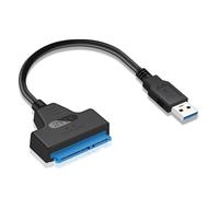 GQunit Câble adaptateur USB 3.0 vers SATA, connecteur de transfert de données HDD/SSD de 6,3 cm et récupération de données haute vitesse, câble de données haute vitesse pour ordinateur portable de