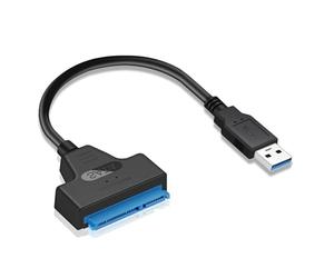 GQunit Câble adaptateur USB 3.0 vers SATA, connecteur de transfert de données HDD/SSD de 6,3 cm et récupération de données haute vitesse, câble de données haute vitesse pour ordinateur portable de