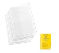 GQunit Lot de 5 étuis de protection robustes pour passeport et passeport de vaccination - 13,5 x 19 cm - Transparents