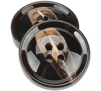 GQUWHNZYQ Boutons, Boutons métalliques, Boutons de Couture, 10 pièces Bouton Rond en résine à Motifs, 15mm-30mm élégant Costume Manteau Bricolage(Brown,15mm)