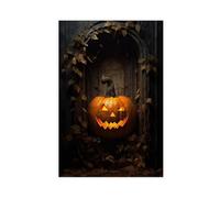 GQVCJSW Impression sur toile Jack O Lantern In The Doorway, Dark Academia - Décoration murale pour salon, chambre à coucher - 40 x 60 cm