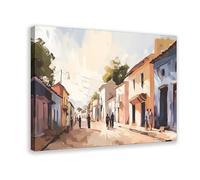 GQVCJSW Impression sur toile représentant la République dominicaine des Caraïbes - Décoration murale pour salon, chambre à coucher - 30 x 45 cm