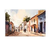 GQVCJSW Impression sur toile représentant la République dominicaine des Caraïbes - Décoration murale pour salon, chambre à coucher - 40 x 60 cm