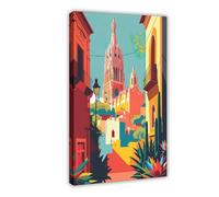 GQVCJSW Impression sur toile San Miguel De Allende Guanajuato Mexico - Décoration pour chambre à coucher, bureau, chambre - Cadeau - 20 x 30 cm