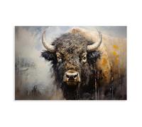 GQVCJSW Poster abstrait sur toile Bison American Buffalo - Décoration de chambre à coucher, bureau, chambre - Cadeau - 30 x 45 cm