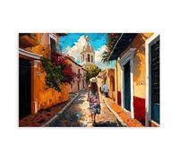 GQVCJSW Poster de la République dominicaine - Caraïbes - Impression sur toile - Décoration murale pour salon, chambre à coucher - 20 x 30 cm