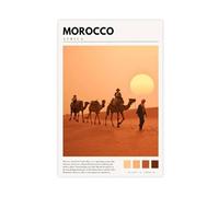 GQVCJSW Poster du Maroc sur toile - Désert du Sahara - Décoration pour chambre à coucher, bureau, chambre - Cadeau - 20 x 30 cm