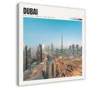 GQVCJSW Poster sur toile Dubai Art Dubaï UAE - Décoration de chambre à coucher, bureau, chambre - Cadeau - 30 x 30 cm