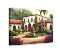 GQVCJSW Poster sur toile Hacienda Style Home - Décoration de chambre à coucher, bureau, chambre - Cadeau - 20 x 30 cm