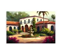 GQVCJSW Poster sur toile Hacienda Style Home - Décoration de chambre à coucher, bureau, chambre - Cadeau - 50 x 75 cm