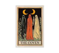 GQVCJSW Poster vintage sur toile pour décoration de salon, chambre à coucher, carte de tarot sorcière, 20 x 30 cm