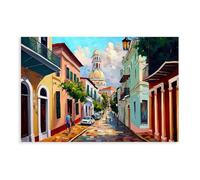 GQVCJSW Puerto Rico Art - Cadeau parfait de Porto Rico sur toile, décoration murale pour salon, chambre à coucher, 40 x 60 cm