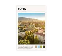GQVCJSW Sofia Art Sofia Bulgarie Poster sur toile pour salon, chambre à coucher 40 x 60 cm