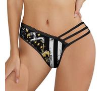 GQWJKSZ 4 Juillet Drapeau américain Brassage de bière sous-vêtements Sexy pour Femmes String en Maille Culotte Dos en T Slip Extensible