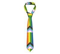 GQWJKSZ Arc-en-ciel fierté drapeau hommes Animal cravate soie cravate cadeau costume mariage ensemble affaires boutons de manchette tissé décontracté