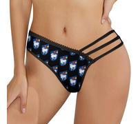 GQWJKSZ Armoiries du comté de Gotland sous-vêtements Sexy pour Femmes String en Maille Culotte à Dos en T Slip Extensible