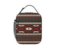 GQWJKSZ Boîte à déjeuner isolée en Textile de Style amérindien traditionnel ethnique, sac à déjeuner réutilisable, sac fourre-tout à Bento isotherme