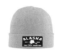 GQWJKSZ Bonnets Noirs Alaska The Last Frontier pour Hommes, Chapeau Unisexe, Chapeaux d'hiver pour Hommes, Casquettes de crâne, Chapeaux Cool