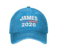 GQWJKSZ Casquette John-James 2026, James candidat au Poste de gouverneur du Michigan, en Denim délavé