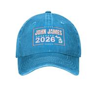 GQWJKSZ Casquette John-James 2026, James candidat au Poste de gouverneur du Michigan, en Denim délavé