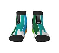 GQWJKSZ Casual Novelty Crew Chaussettes 12 pouces Rainbow Piano Keyboard Full Print Jogging Running Fitness Sport Yoga Gym Chaussette De Mode Pour Hommes Femmes Fille Garçon